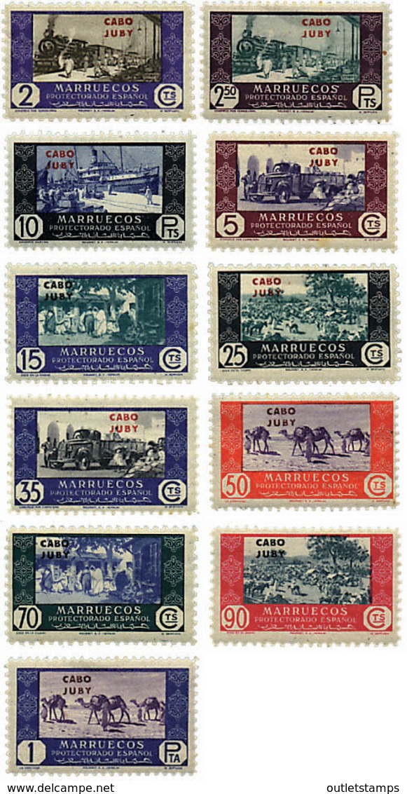 Ref. 595508 * HINGED *  - CAPE JUBY . 1948. BASIC SET. SERIE BASICA - Cabo Juby