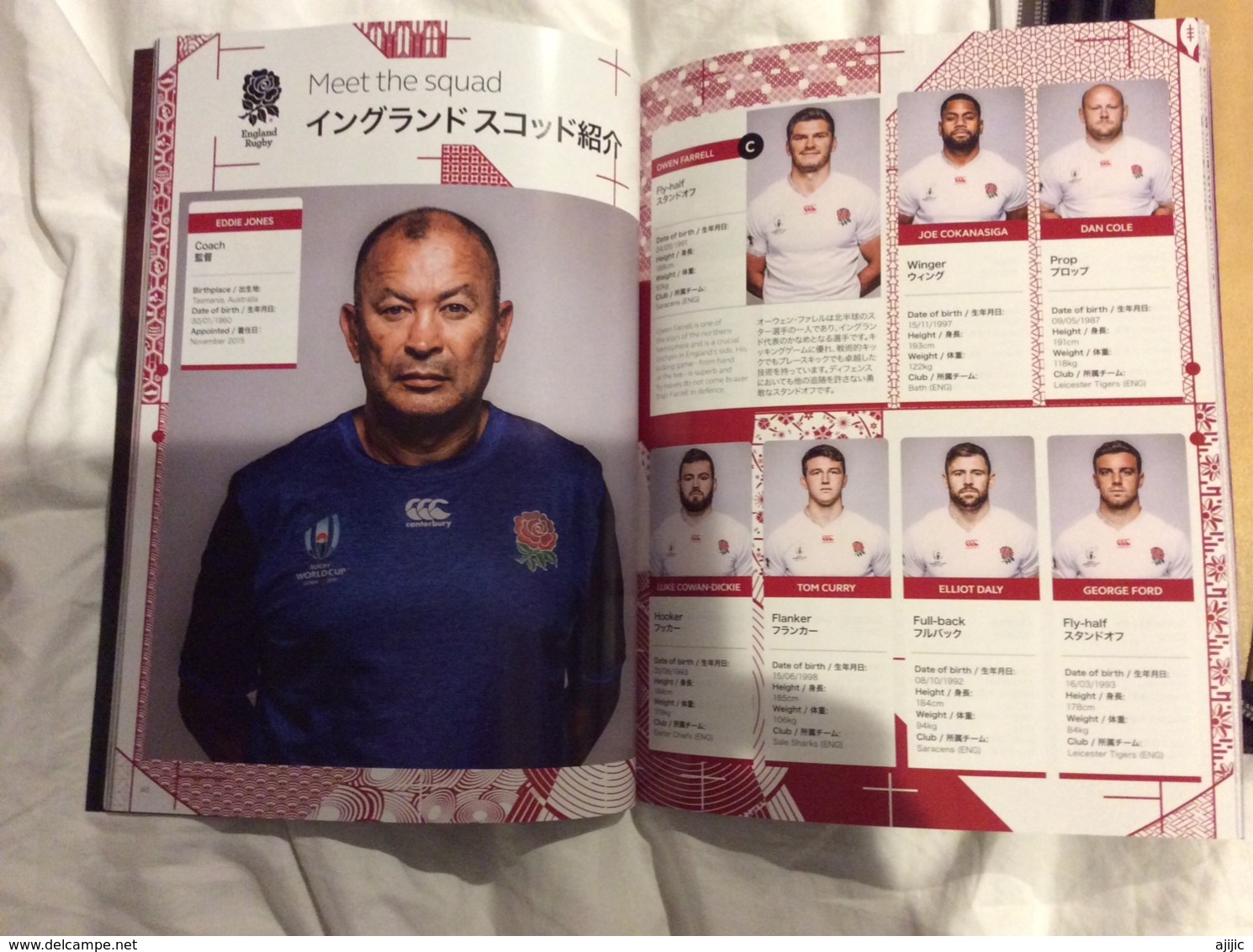 Rugby World Cup Japan 2019. Official Program Match ENGLAND Vs ARGENTINA, 116 Luxurious Color Pages English & Japanese - 1950-Hoy