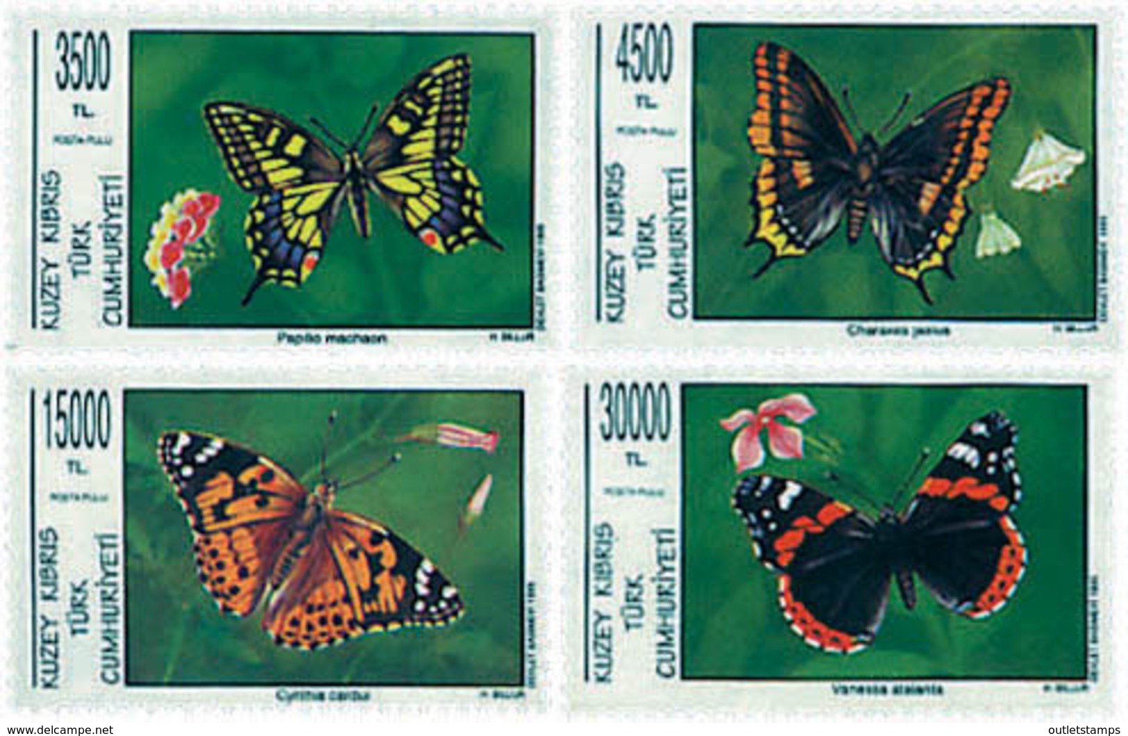 Ref. 94253 * NEW *  - CYPRUS. Turkish Adm. . 1995. BUTTERFLIES. MARIPOSAS - Nuovi