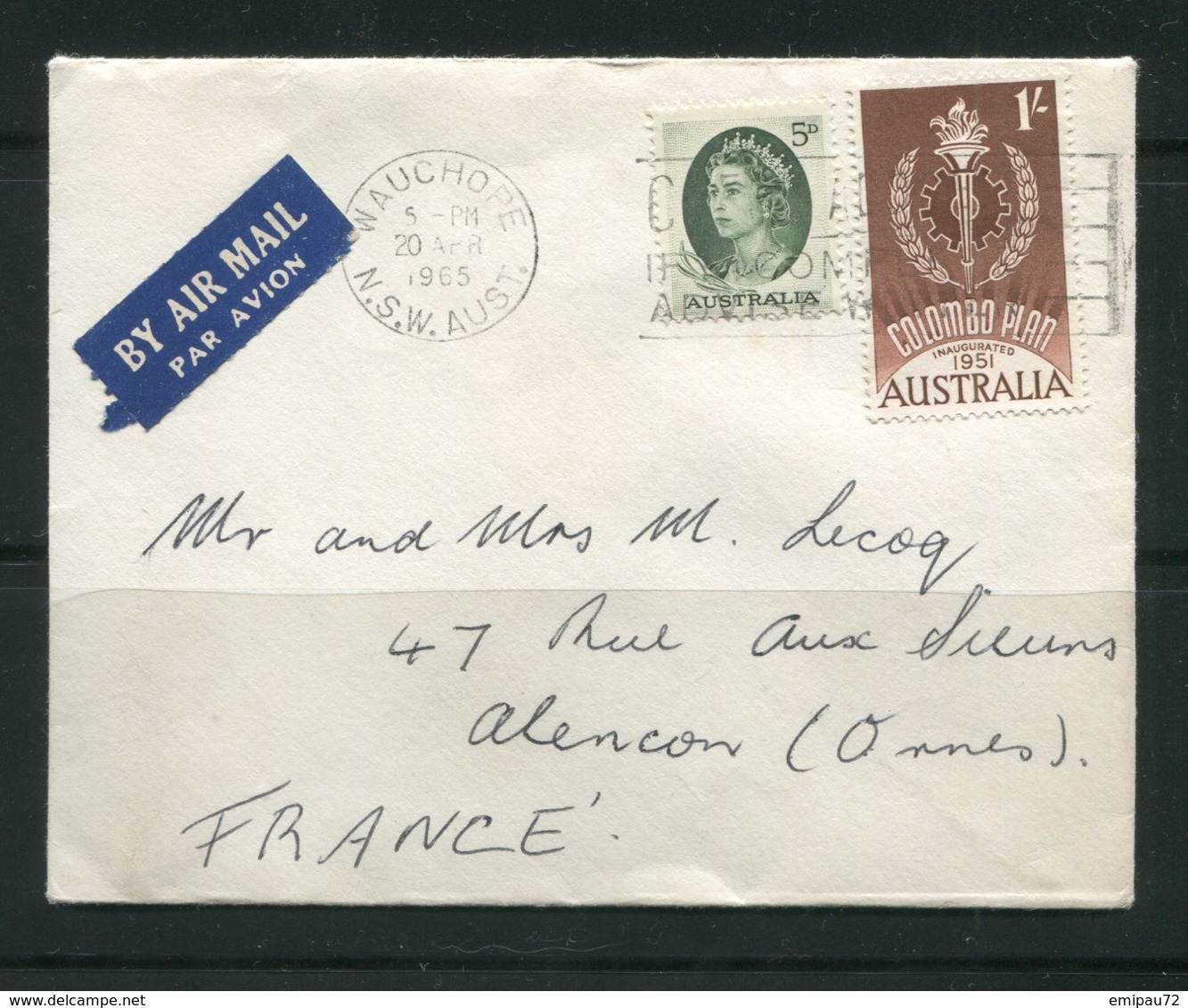 AUSTRALIE- Enveloppe De 1965 Avec Timbres Y&T N°273 Et 290 - Lettres & Documents
