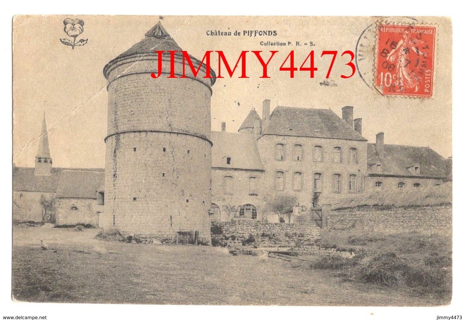 CPA - Le Château De PIFFONDS En 1908 - ( Arr. De Sens 89 Yonne ) Coll. P. R. - S - Autres & Non Classés