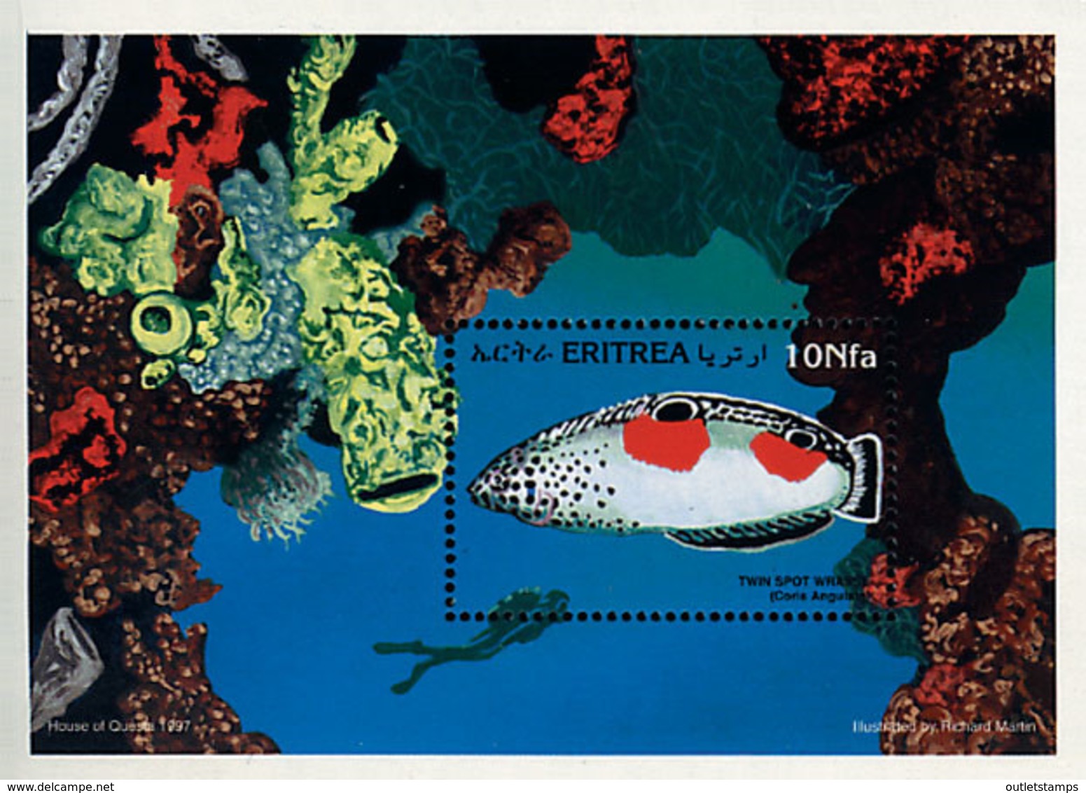 Ref. 584481 * NEW *  - ERITREA . 1997. MARINE FAUNA. FAUNA MARINA - Eritrea