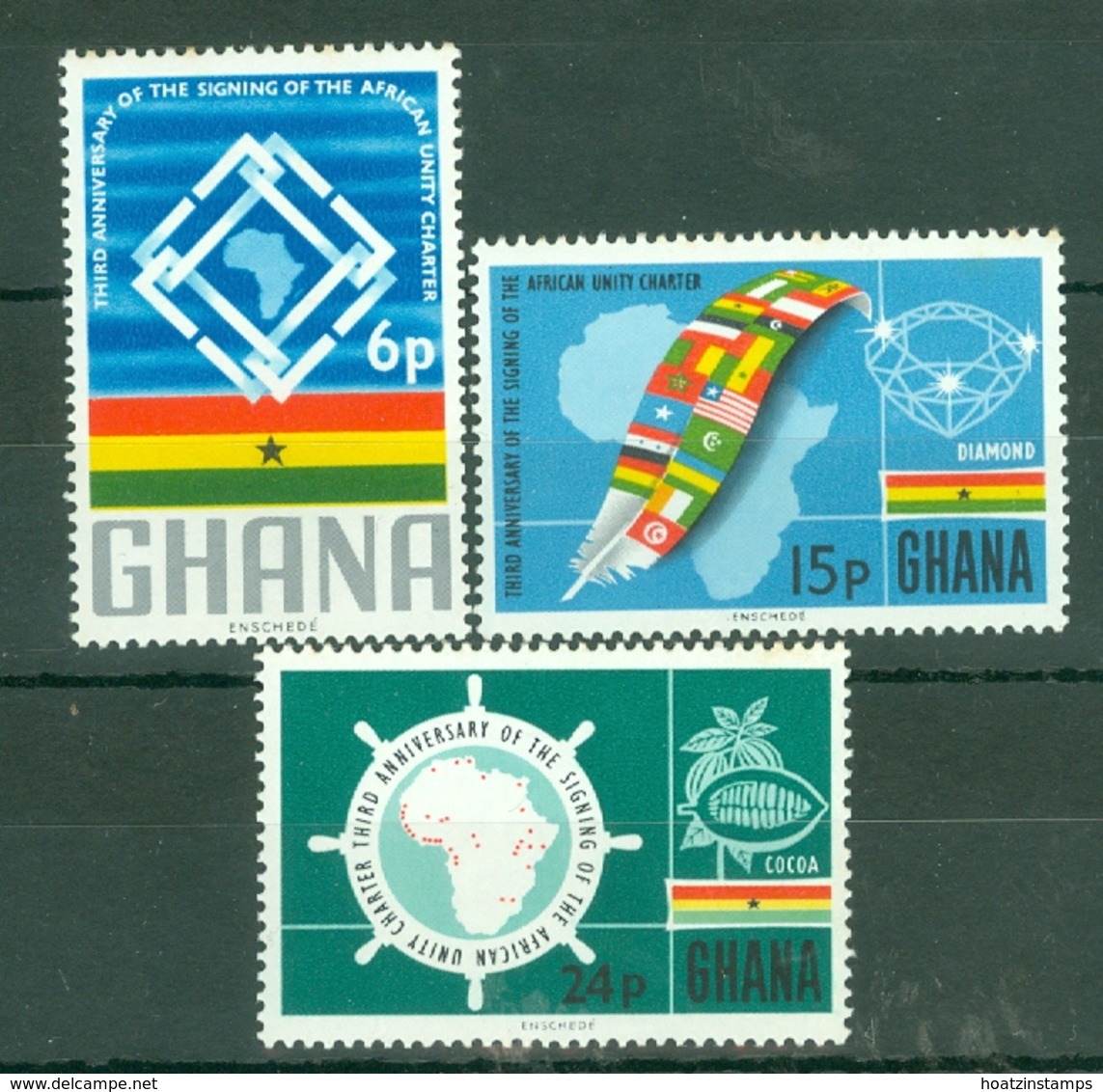 Ghana: 1966   Third Anniv Of African Charter   MH - Ghana (1957-...)