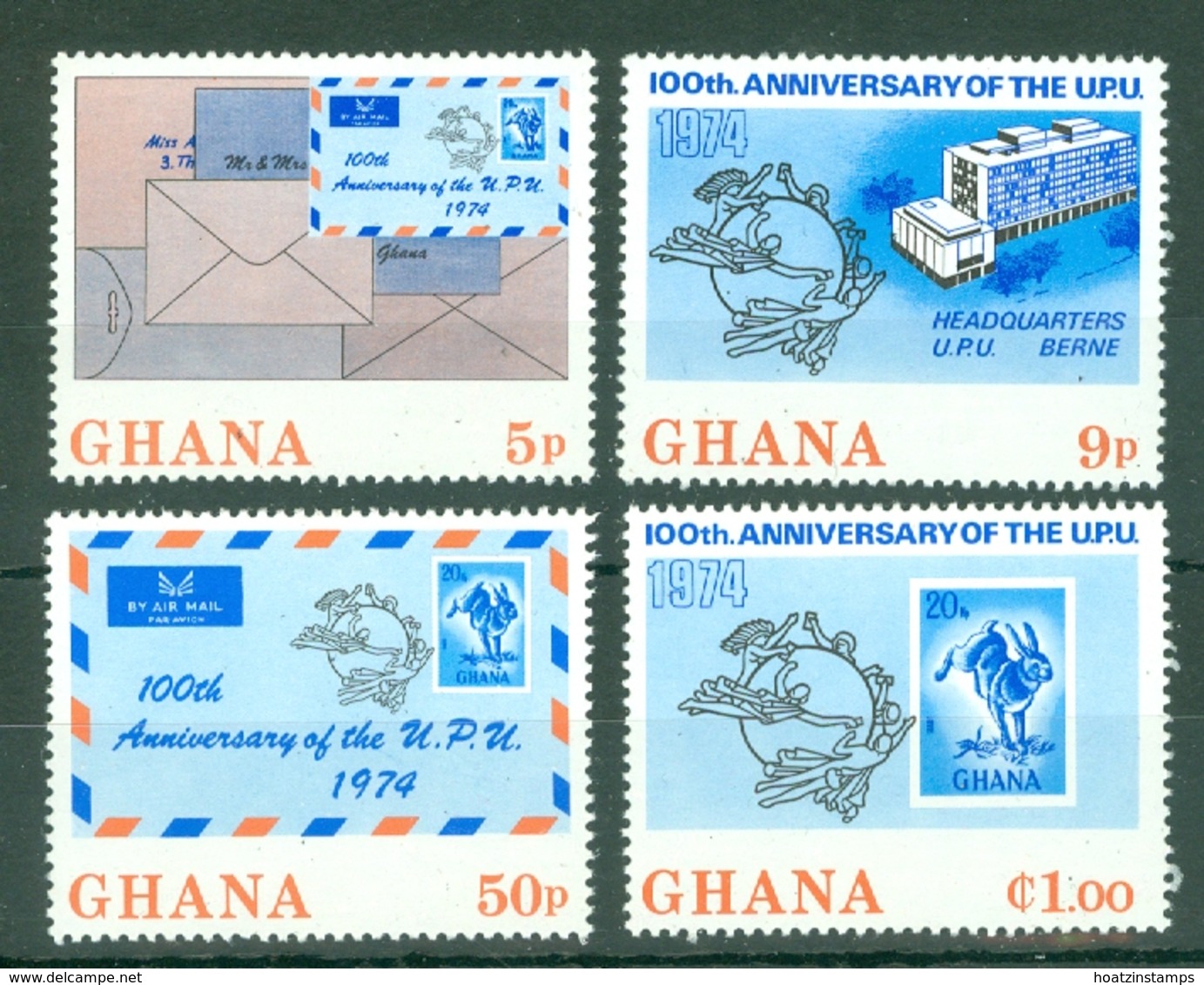 Ghana: 1974   U.P.U. Centenary   MNH - Ghana (1957-...)