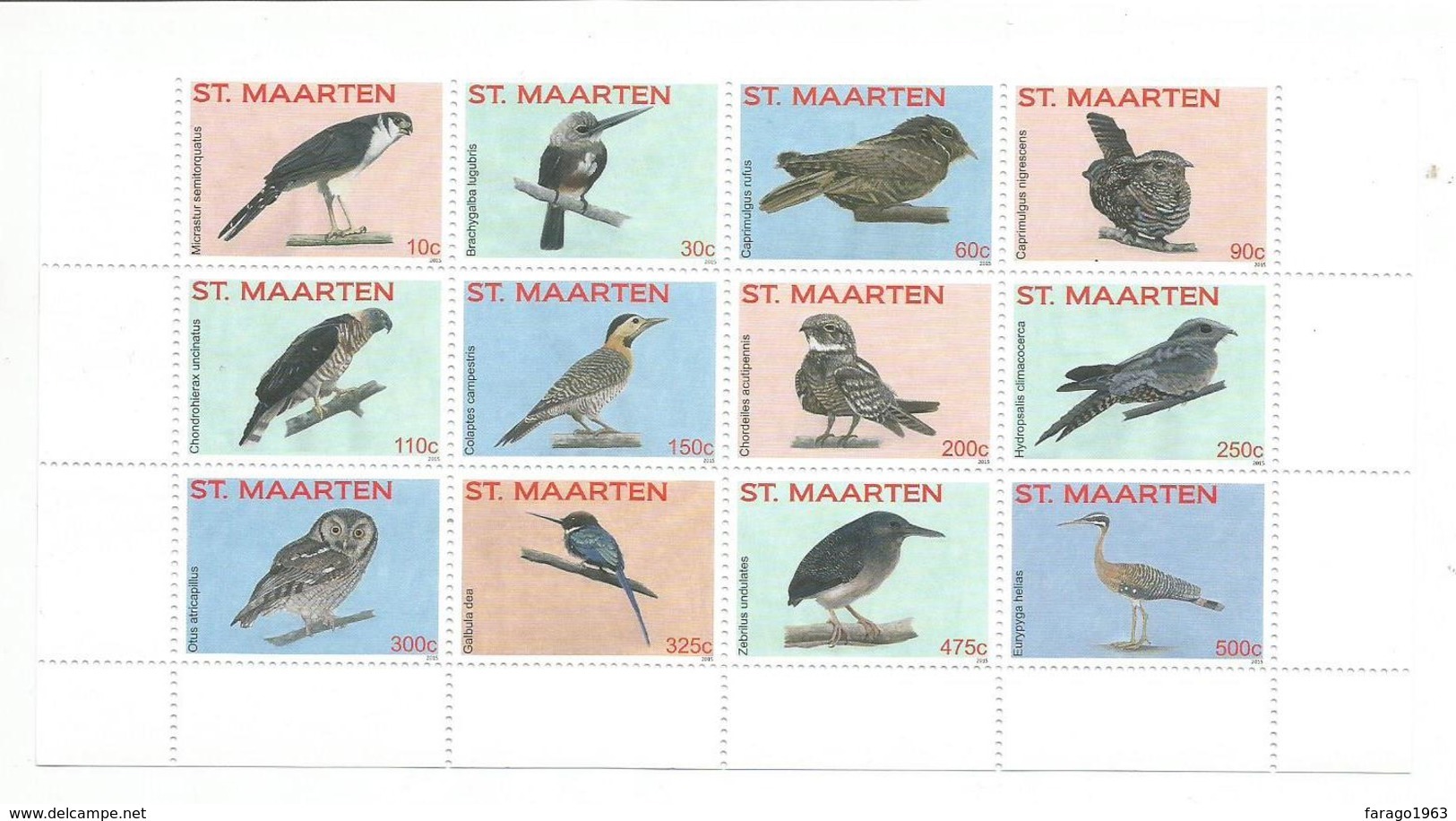 2015 St. Maarten Birds Complete Set Of 12 MNH @ 75% Of Face  **BARGAIN!!!!*** - Sonstige & Ohne Zuordnung
