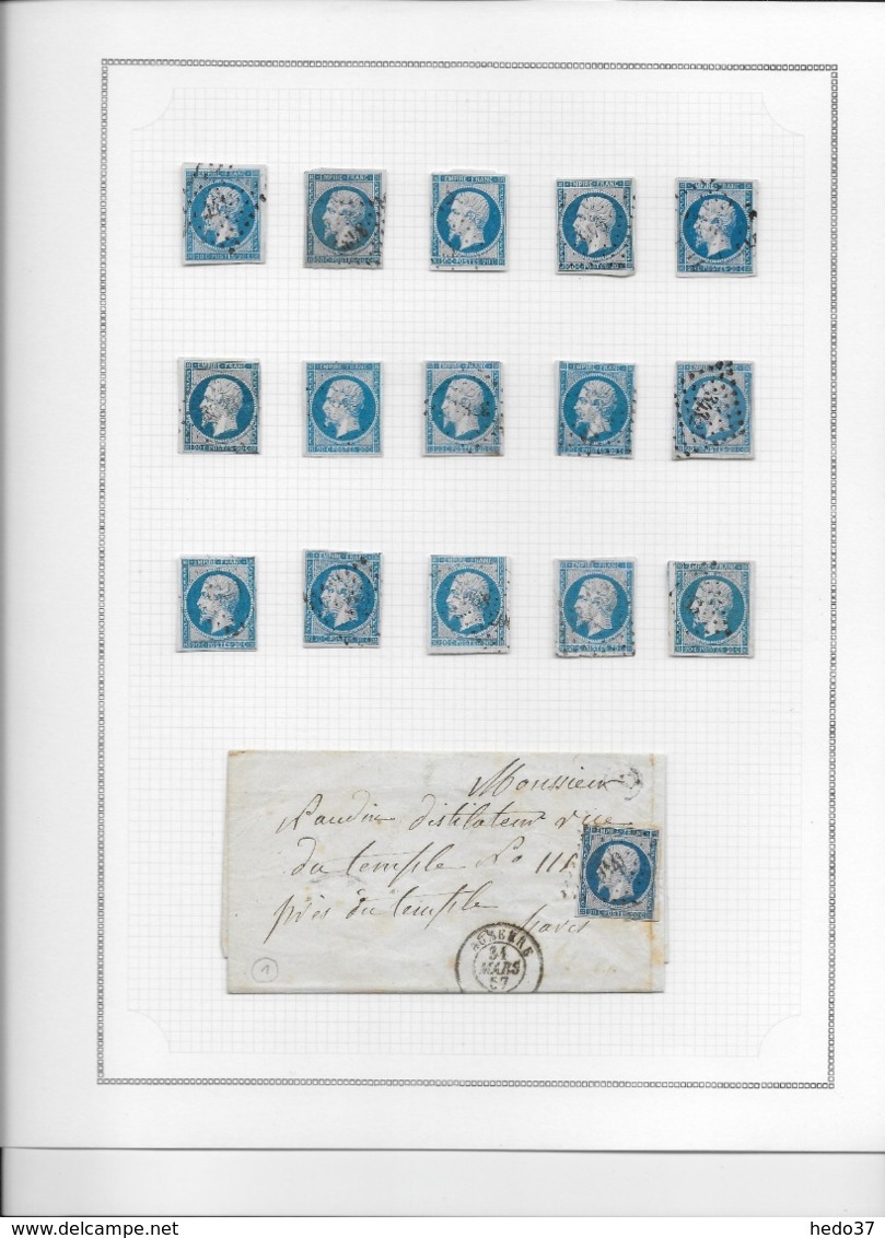 France N°14 - Collection Vendue Page Par Page - 1853-1860 Napoléon III