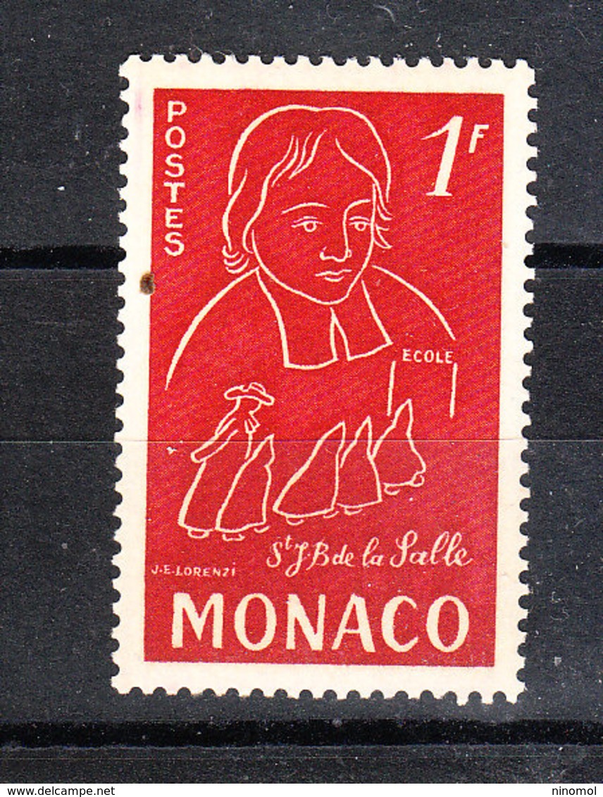 Monaco -1954.Giovanbattista  De La Salle, Santo,pedagogo Cristiano Del '600.Saint, Christian Pedagogue Of The 1600s.MNH - Alimentazione