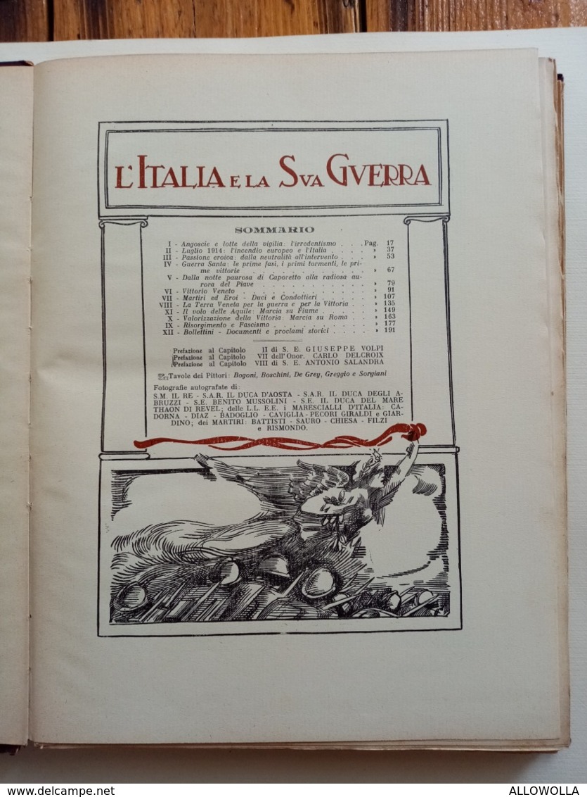 5683 "L'ITALIA E LA SUA GUERRA-ANDREA BUSETTO-1933-ARTI GRAFICHE E. PONTI-MILANO"  ORIGINALE - Guerra 1914-18