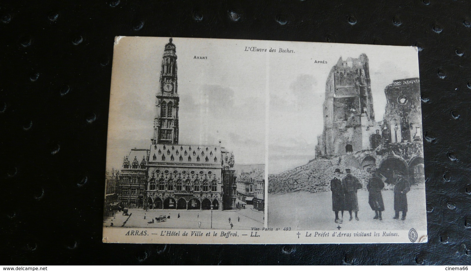 L'Oeuvre Des Boches -ARRAS - L'Hôtel De Ville Et Le Beffroi - Weltkrieg 1914-18