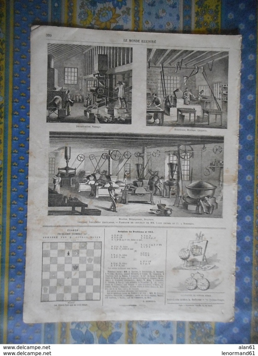 LE MONDE ILLUSTRE 12/11/1864 SAINT DOMINGUE TROUBLES GUERRE INDIENS SIOUX HOTEL HARICOTS PARIS SAINT OUEN CHOCOLAT BORDE - 1850 - 1899