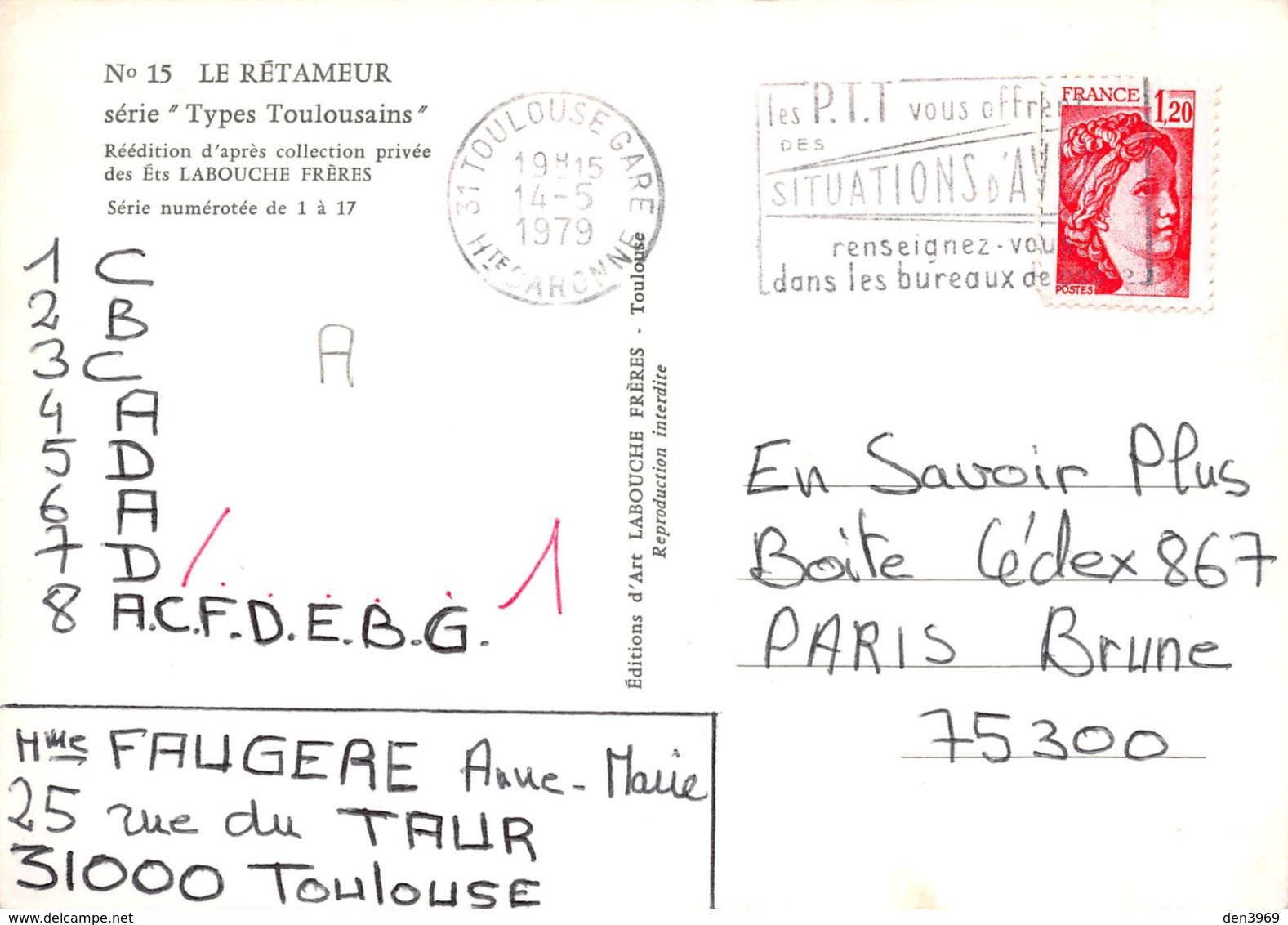 TOULOUSE - Types Toulousains N'15 Le Rétameur - Réédition D'après Collection Labouche Frères - Toulouse