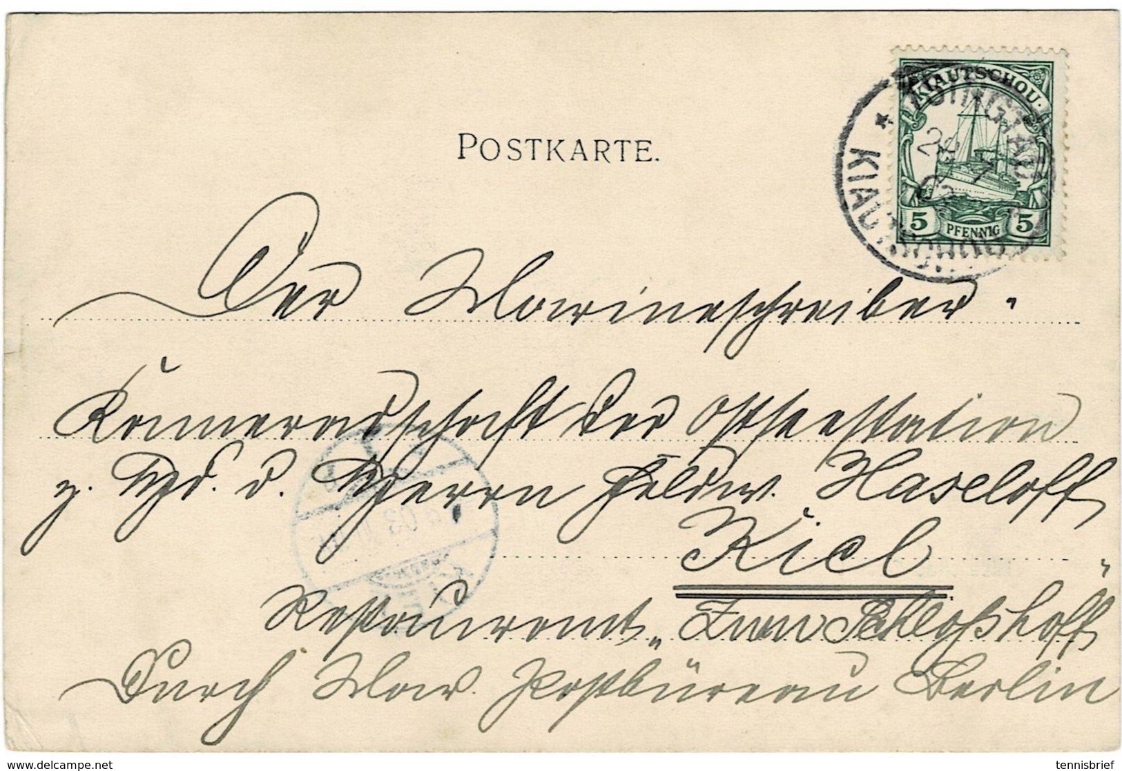 1903, Kaumi - Kiautschou " 5 Pfg.  , A2478 - Storia Postale