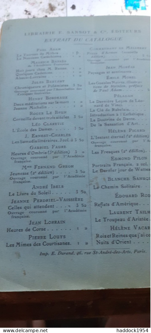 Une Critique De CHANTECLER De JEAN HERITIER Sansot 1910 - Signierte Bücher