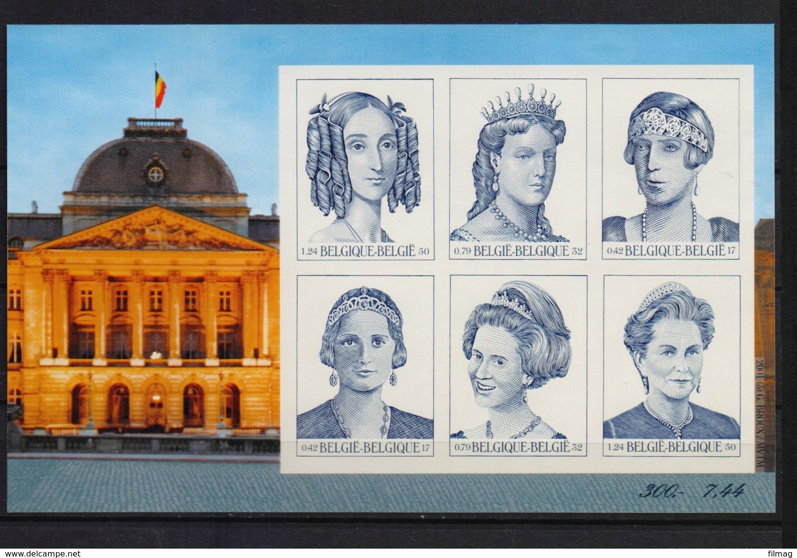 BLOK 89 BELGISCHE KONINGINNEN ONGETAND POSTFRIS** 2001 - Andere & Zonder Classificatie