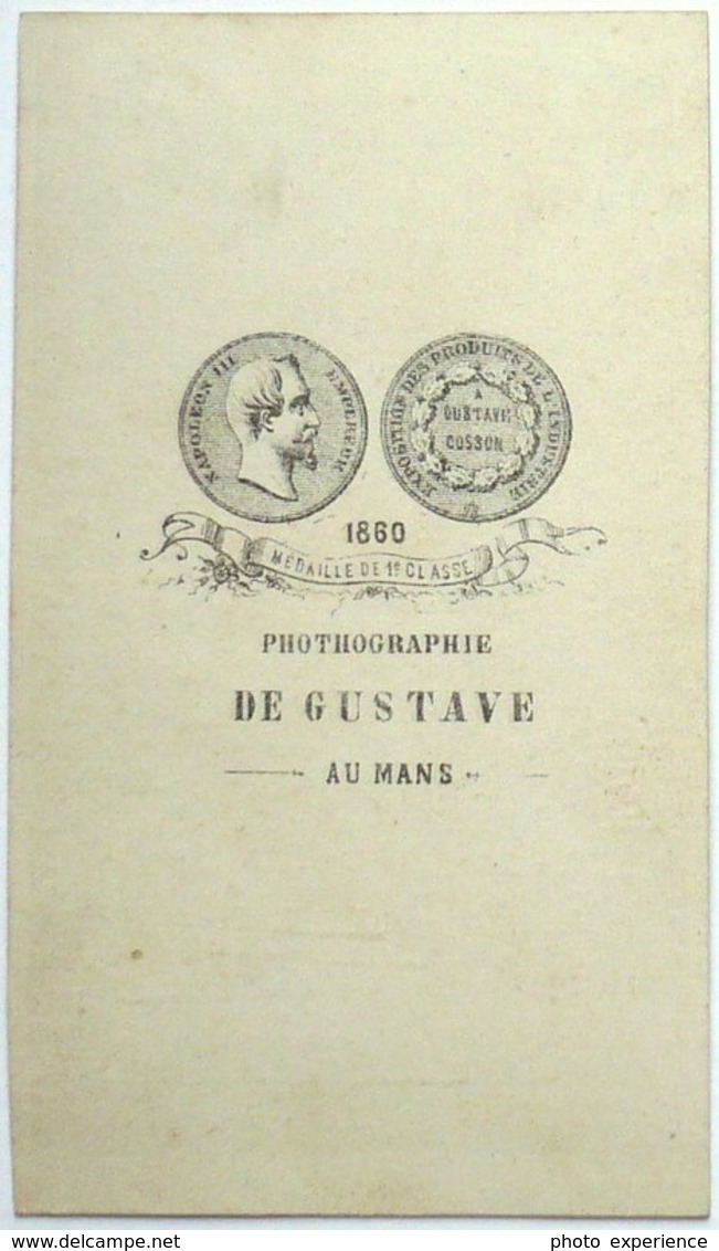 Photo Cdv XIX Militaire Médaille Guerre Crimée Military 1860 LE MANS Sarthe 72 France - Old (before 1900)