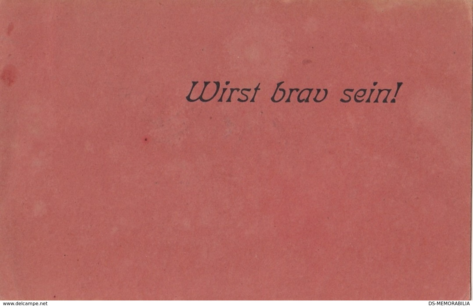 Krampus Devil - Wirst Brav Sein ! Old Postcard 1942 - Nikolaus