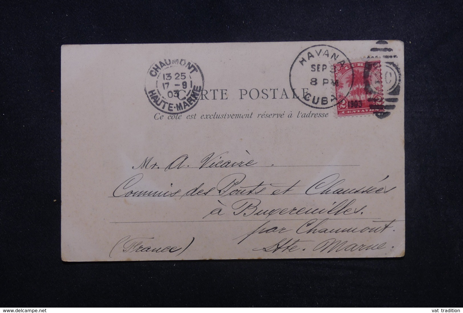CUBA - Affranchissement De Havana Sur Carte Postale En 1903 Pour La France - L 45648 - Lettres & Documents