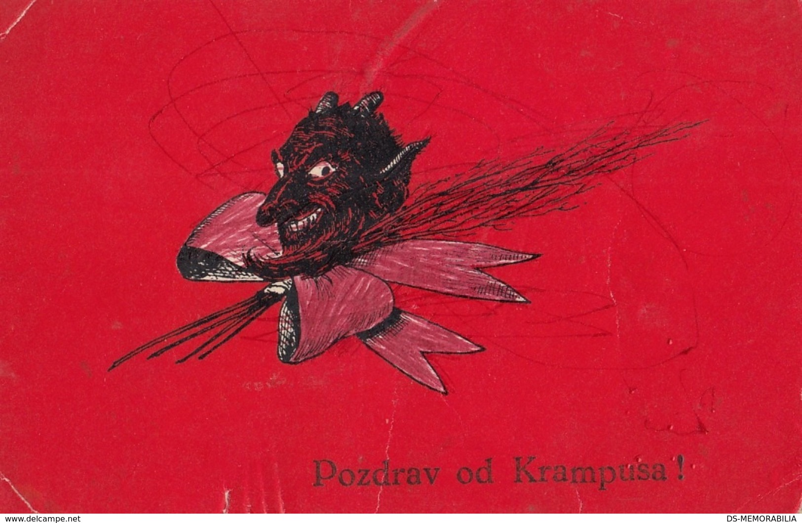 Krampus Devil - Pozdrav Od Krampusa Old Postcard - Nikolaus