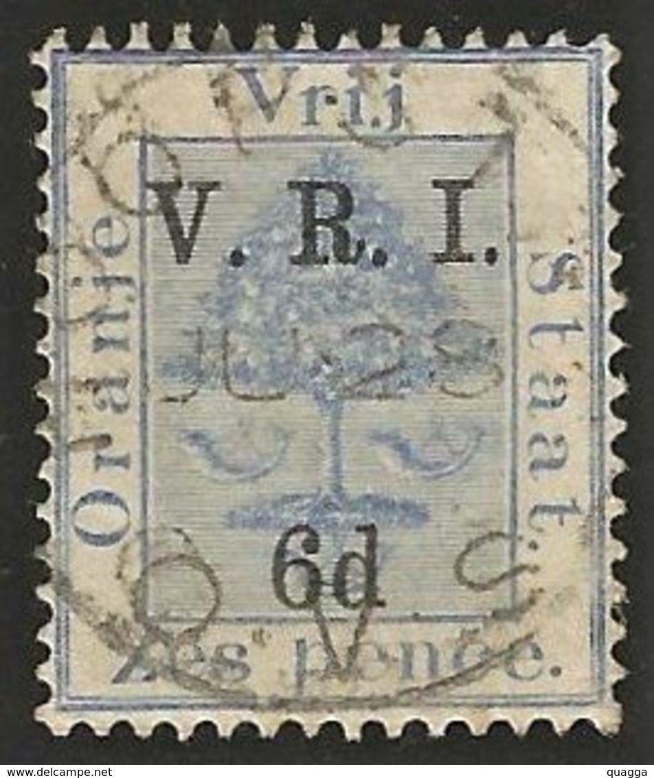 Orange Free State 1900. 6d Op 6d Blue LEVEL STOPS. SACC 56, SG 109. - Estado Libre De Orange (1868-1909)