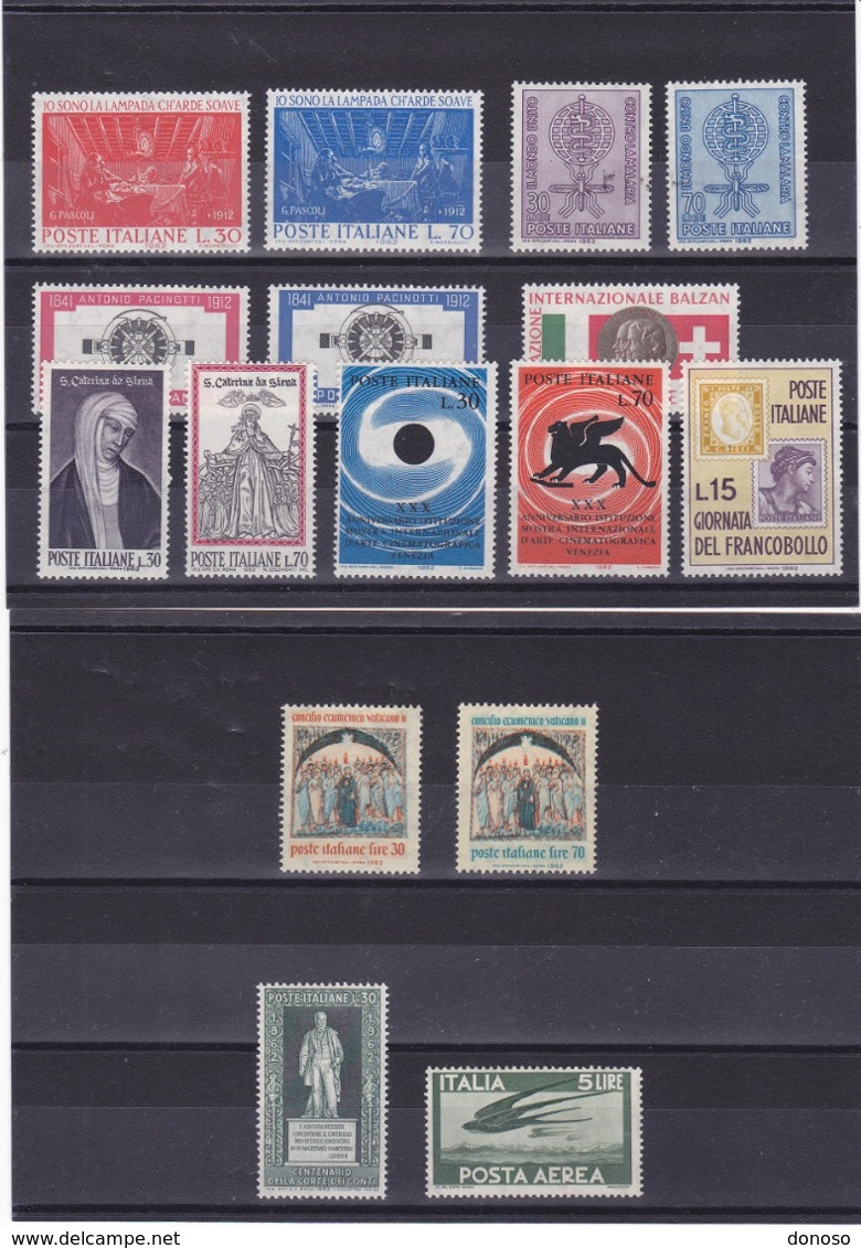 ITALIE 1962 Yvert 862-867 + 871-872 + 875-881 + PA 141 NEUF** MNH Cote : 6,50 Euros - 1961-70: Ungebraucht