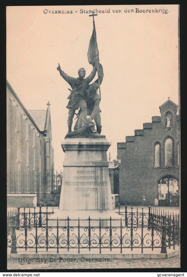 OVERMEIRE  - STANDBEELD VAN DEN BOERENKRIJG   2 SCANS - Berlare