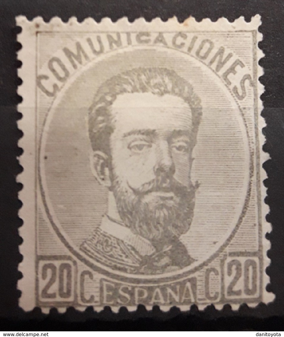 ESPAÑA.  EDIFIL 123 (*).  20 CT AMADEO I EN NUEVO.  CATÁLOGO 130 € - Unused Stamps