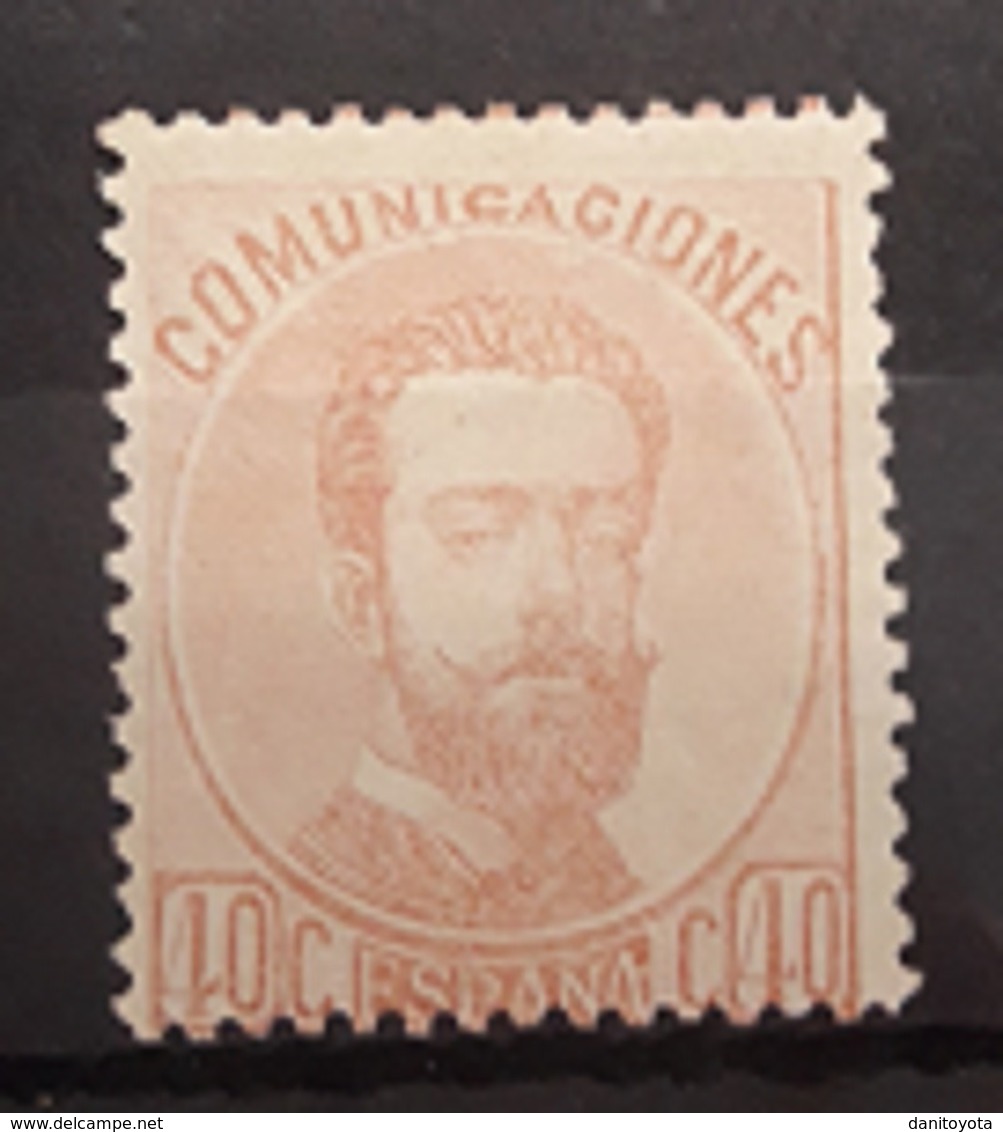 ESPAÑA.  EDIFIL 125 *.  40 CT AMADEO I.  CATÁLOGO 60 € - Unused Stamps