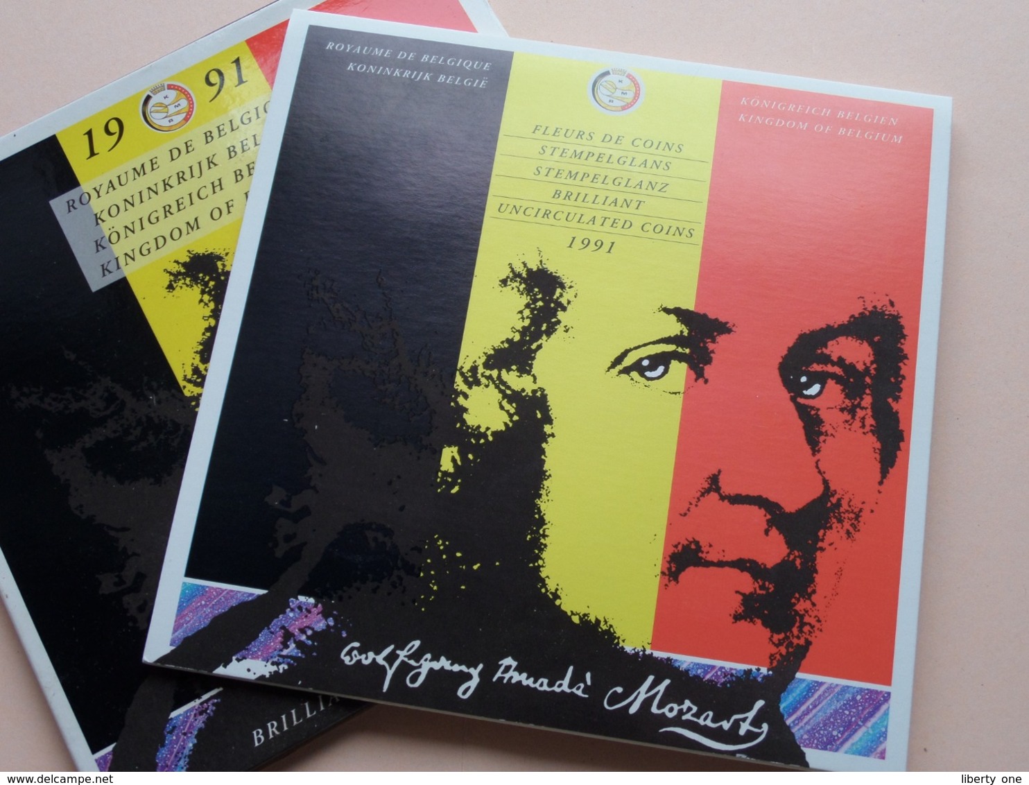 KMR > Jaarset 1991 > Wolfgang Amada MOZART ( For Grade, Please See Photo ) ! - FDC, BU, BE & Muntencassettes