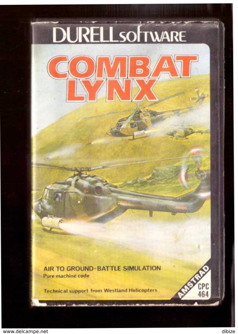 Informatique. Cassette De Jeu Pour Ordinateur Amstrad CPC 464. Combat Lynx. Simulateur De Air-sol. - Other & Unclassified