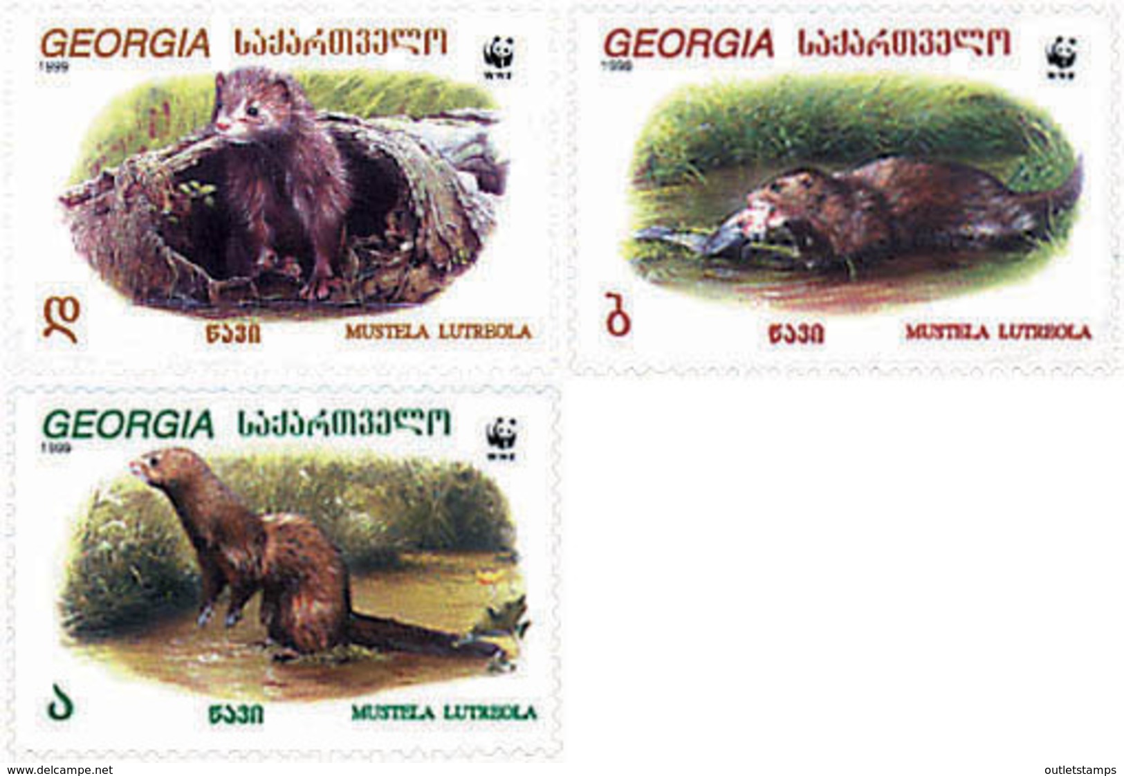 Ref. 275254 * NEW *  - GEORGIA . 1999. EUROPEAN MINK. VISON EUROPEO - Georgia