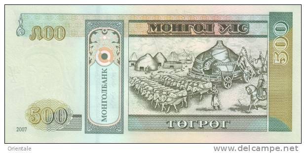 MONGOLIA P. 66b 500 T 2007 UNC - Mongolië