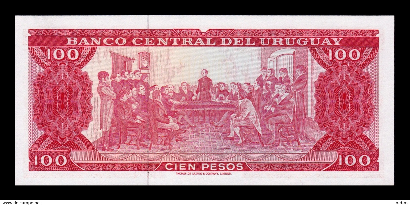 Uruguay 100 Pesos 1967 Pick 47 Sign 6 SC UNC - Uruguay