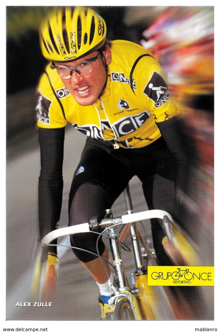 CARTE CYCLISME ALEX ZULLE TEAM ONCE  1997 FORMAT 18 X 27 - Cyclisme