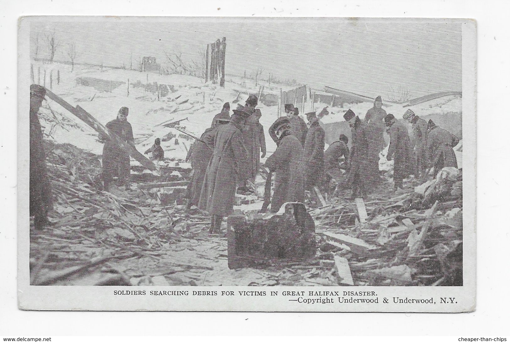 Great Halifax Disaster - Soldiers Searching Debris For Victims - Halifax