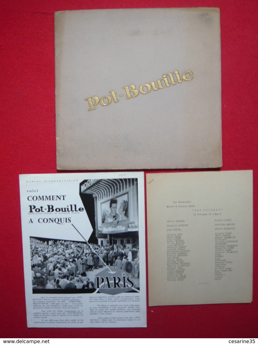 Dossier De Presse De Pot-Bouille (1957) – Gérard Philipe - Sonstige & Ohne Zuordnung