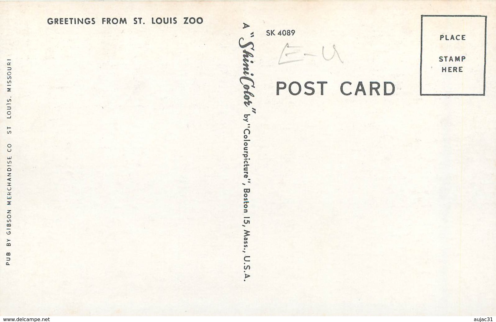 Etats-Unis - Missouri - Saint Louis - Greetings From St Louis Zoo - Animaux - Bon état - St Louis – Missouri