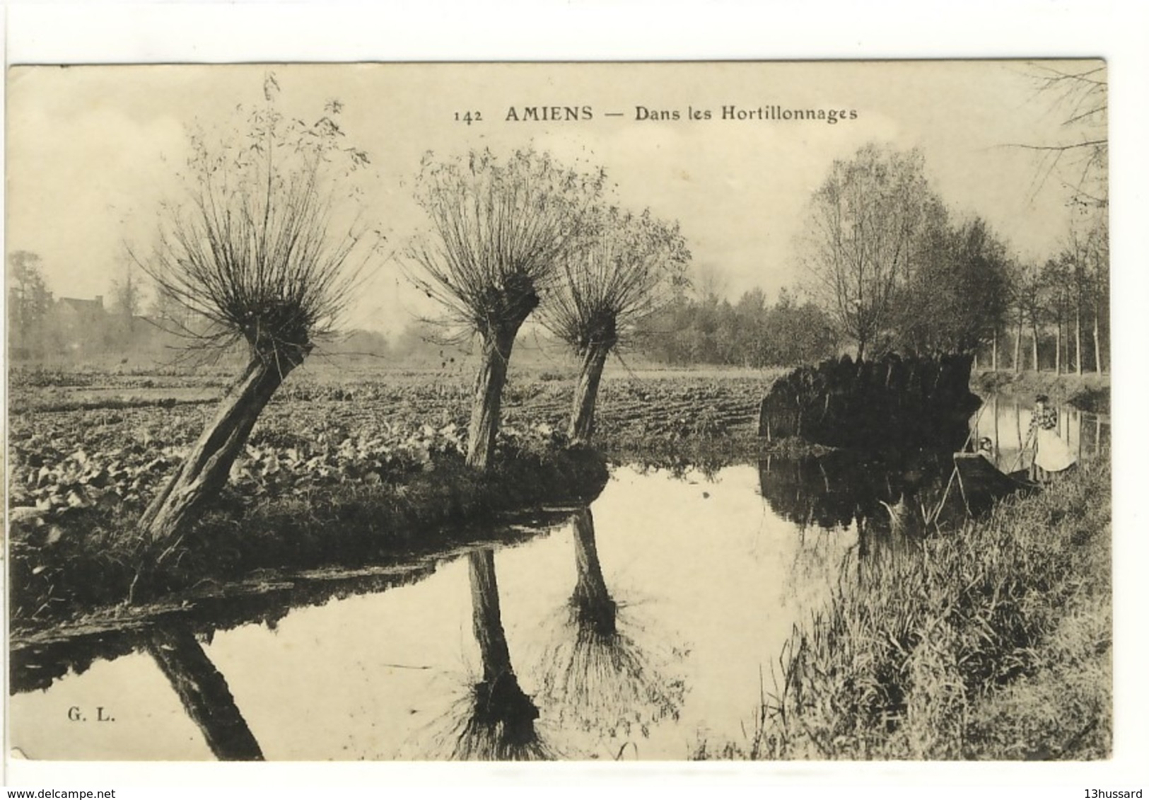 Carte Postale Ancienne Amiens - Dans Les Hortillonnages - Agriculture - Amiens