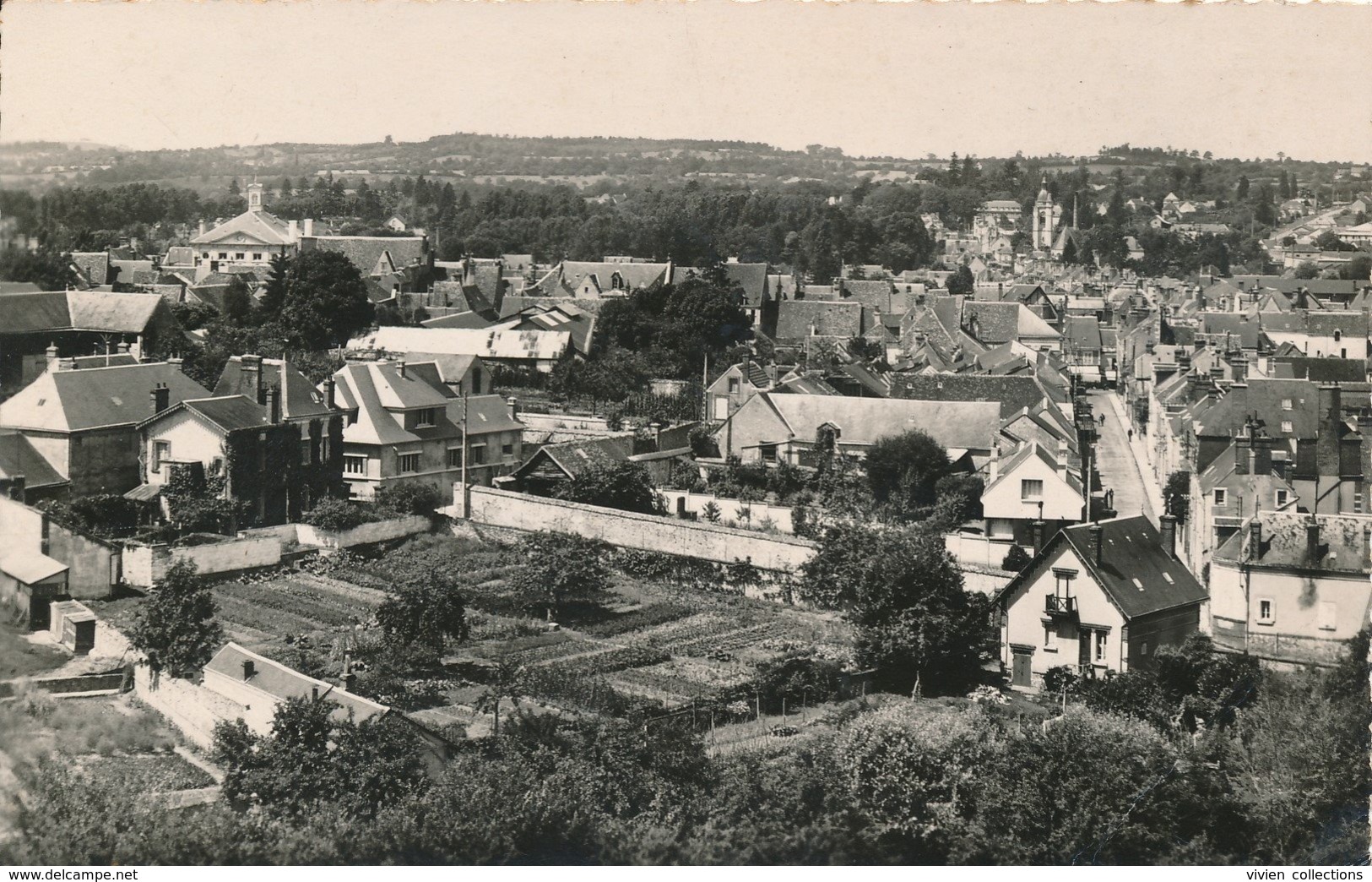 Nogent Le Rotrou (28 Eure Et Loire) Panorama Vers L'hôtel De Ville Et Eglise Saint Hilaire - Nogent Le Rotrou