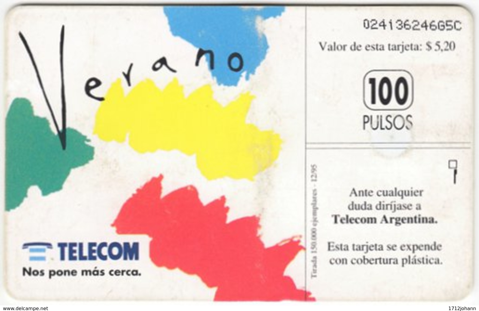 ARGENTINIA A-358 Chip Telecom - Painting, Modern Art - Used - Argentina
