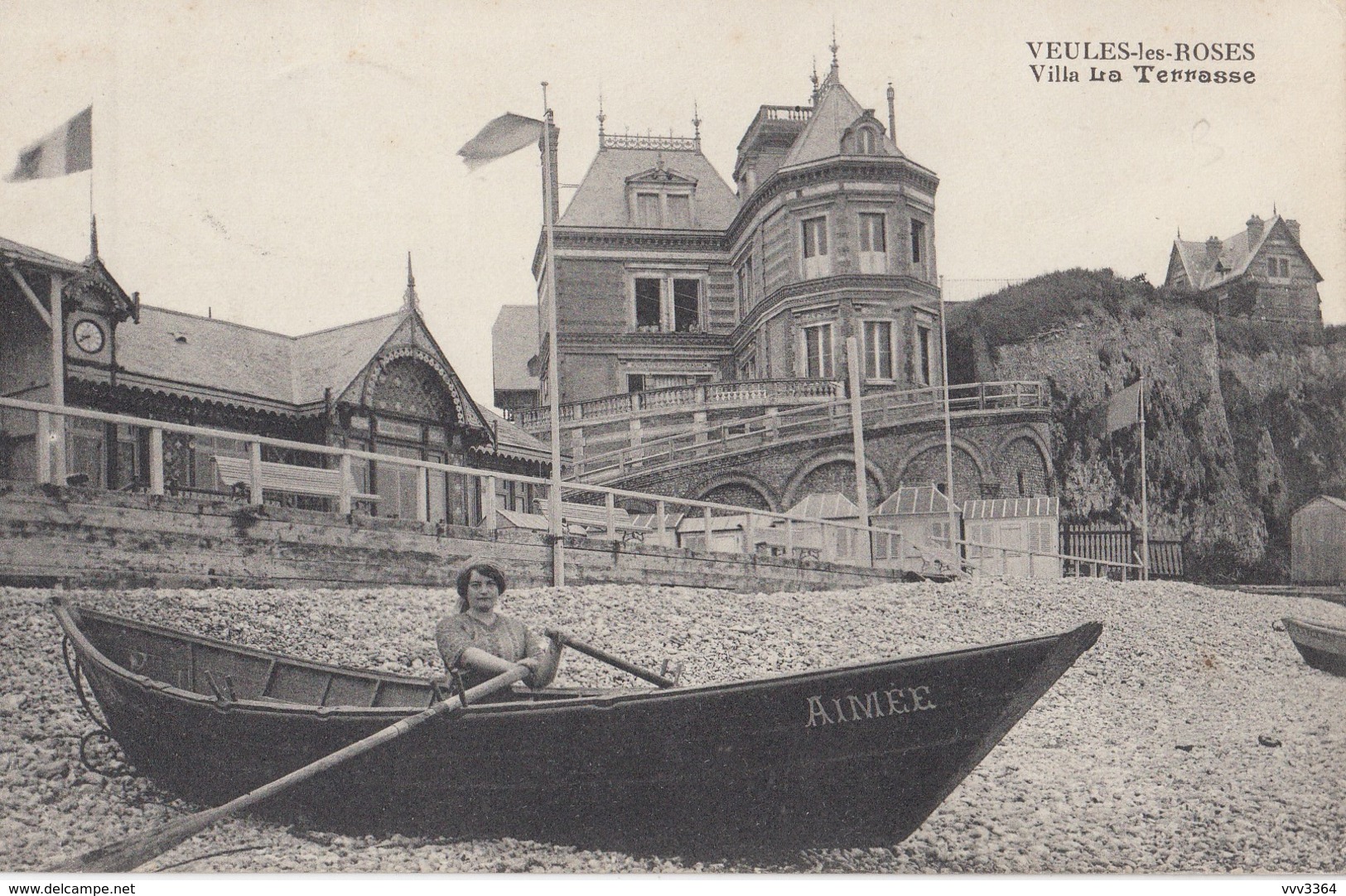 VEULES-les-ROSES: Villa "La Terrasse" (barque Au Premier Plan) - Veules Les Roses