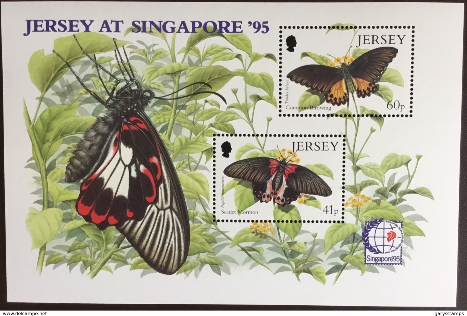 Jersey 1995 Butterflies Minisheet MNH - Papillons