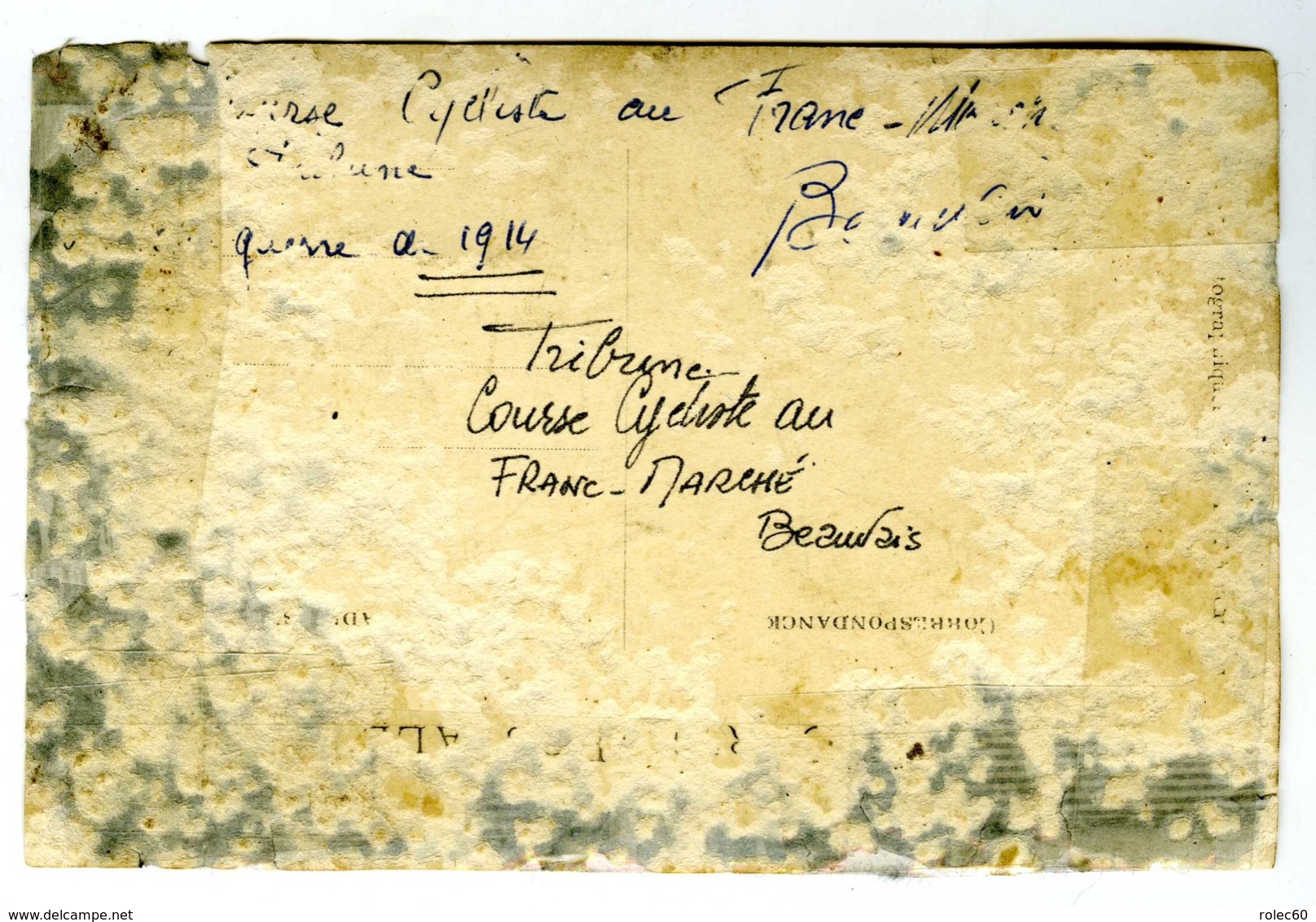 60. BEAUVAIS . Qui Veut Sauver Cette Carte Photo ? Course Cycliste Au Franc-Marché, Tribune. - Beauvais