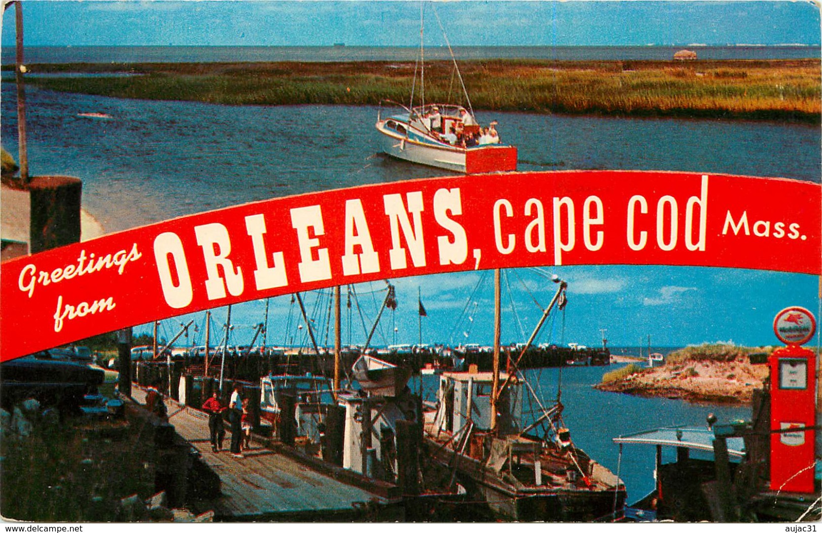 Etats-Unis - Massachusetts - Cape Cod - Greetings From Orleans - Bateaux - état - Cape Cod