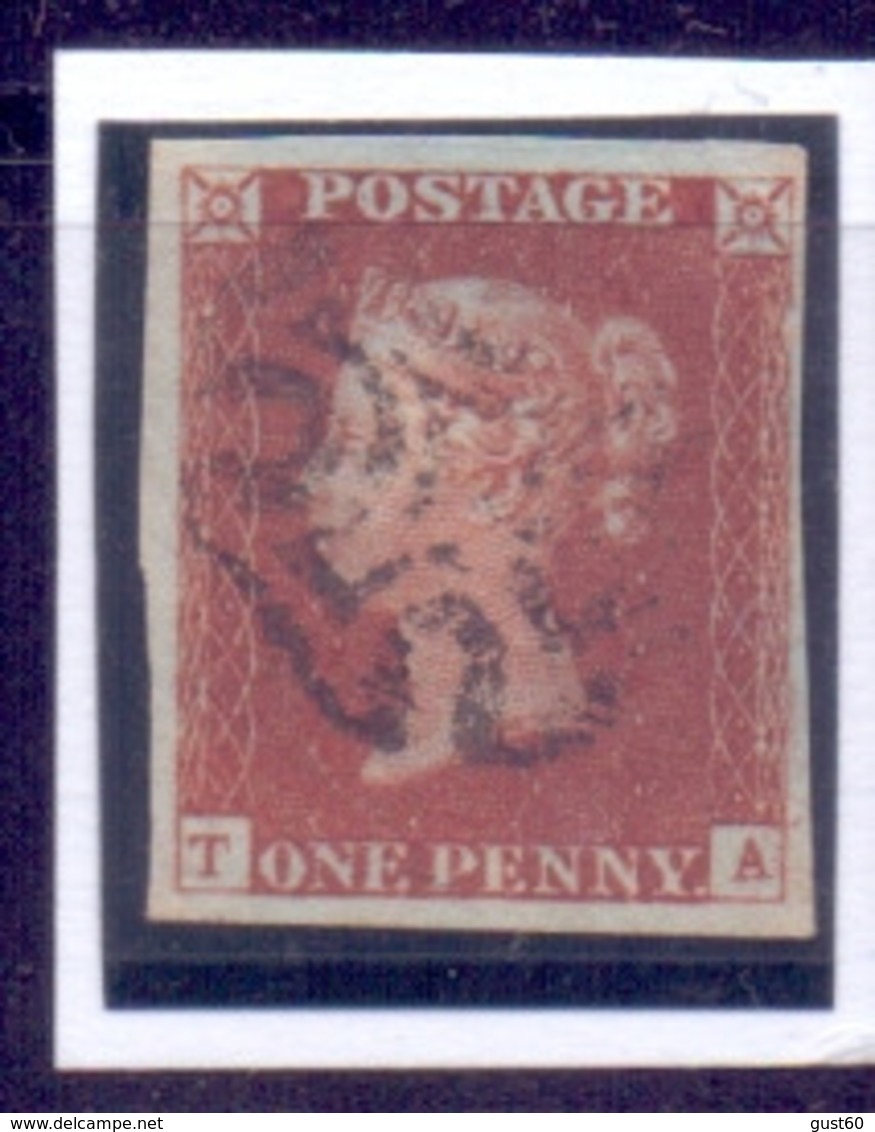 Great Britain 1841 PENNY RED SG 8 VFU MALTESE CROSS 4 MARGINS - Used Stamps