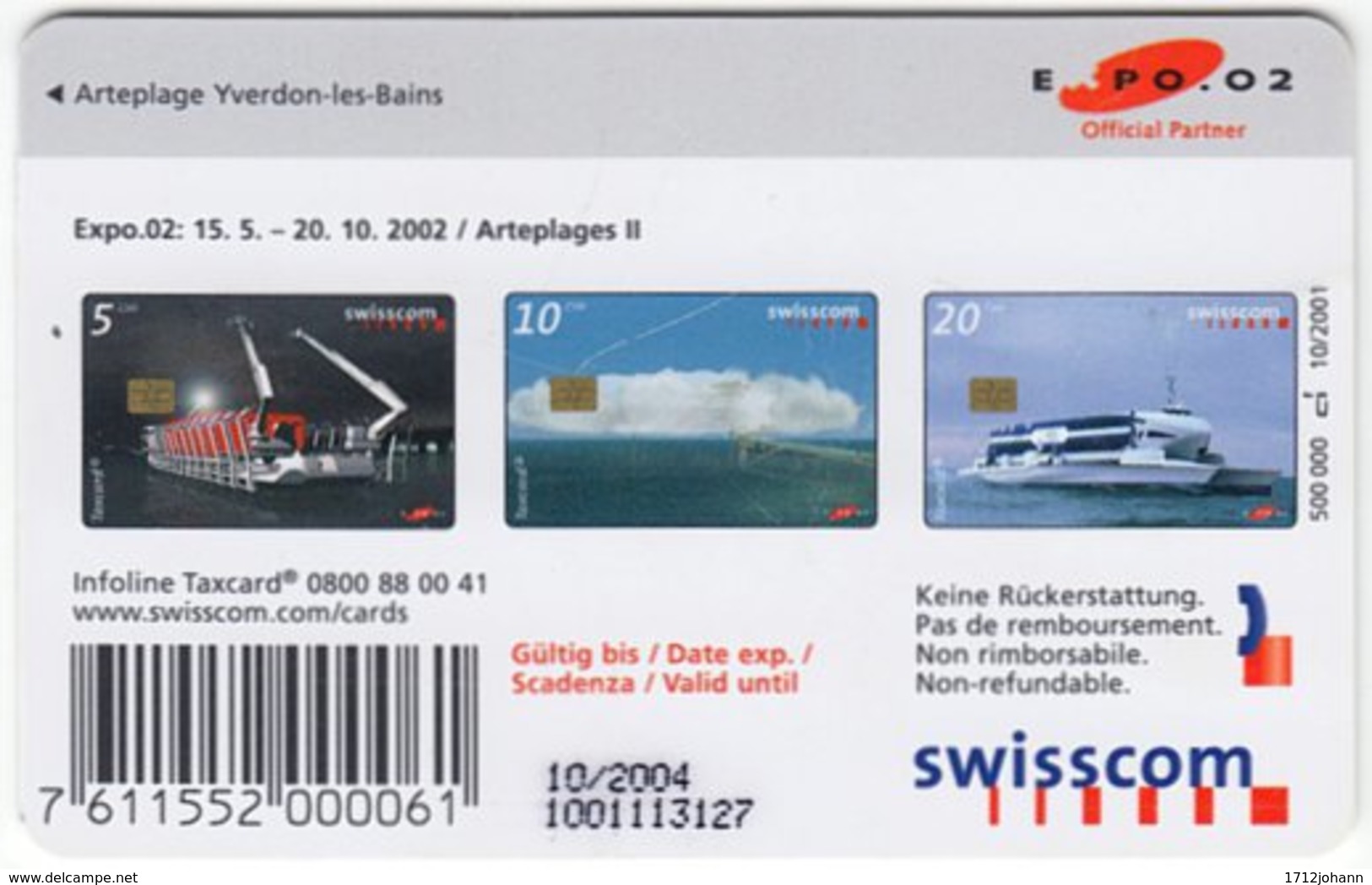 SWITZERLAND B-948 Chip Swisscom - Event, Exhibition, EXPO - Used - Schweiz