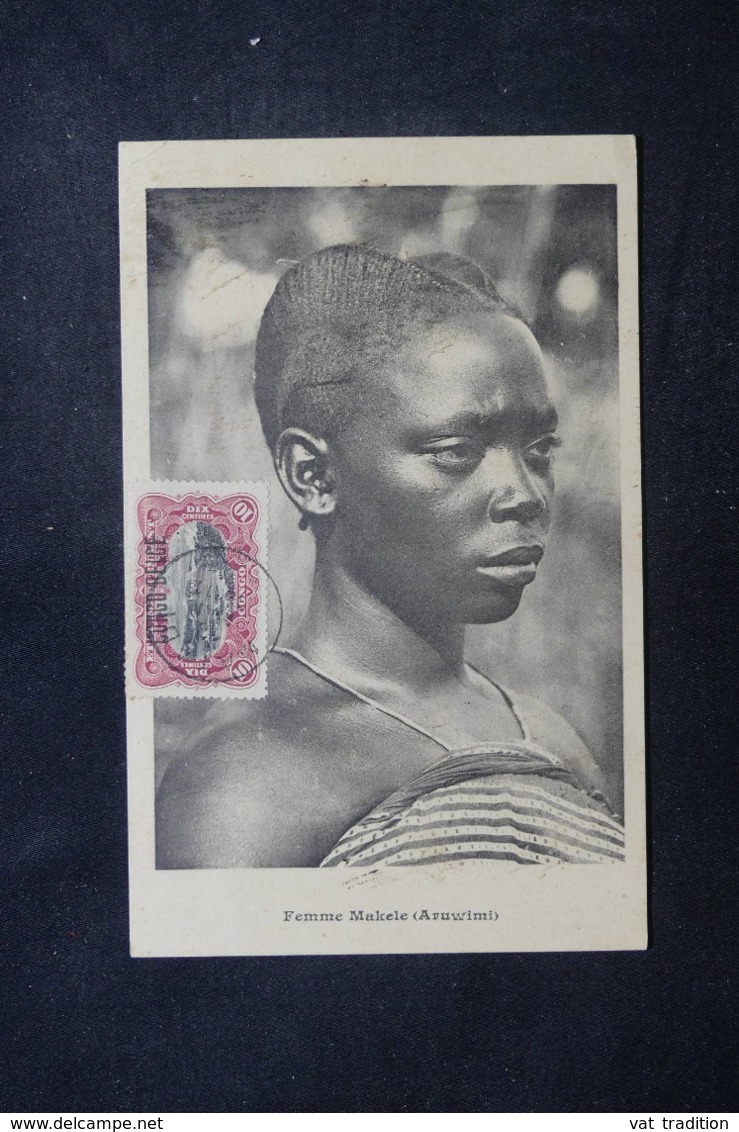 CONGO BELGE - Affranchissement Plaisant De Matadi Sur Carte Postale ( Femme Makele ) Pour La France En 1909 - L 45671 - Covers & Documents