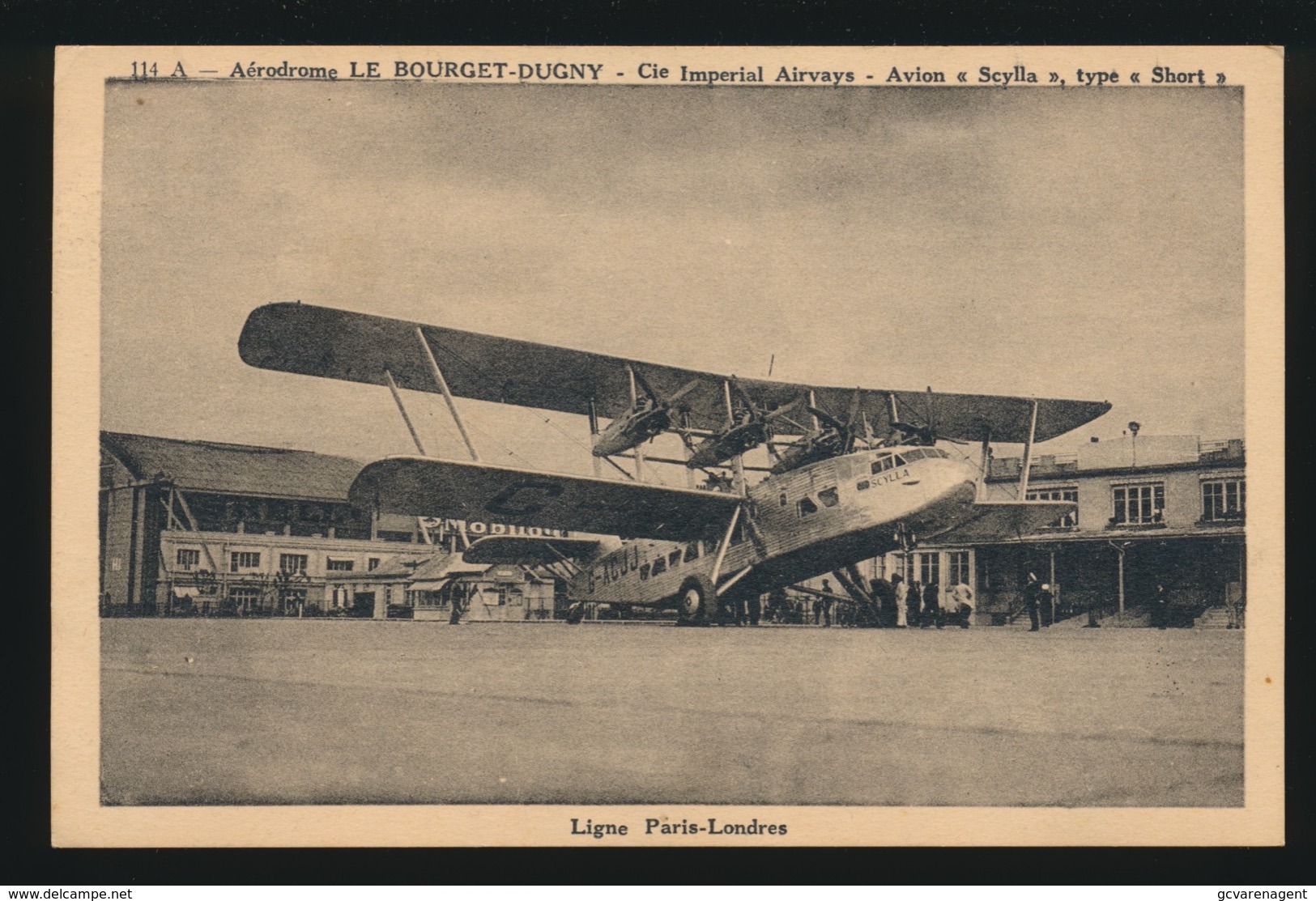 AERODRME LE BOURGET DUGNY - AVION ,, SCYLLA ,, TYPE ,, SHORT ,, - LIGNE PARIS LONDRES - 1919-1938: Entre Guerres