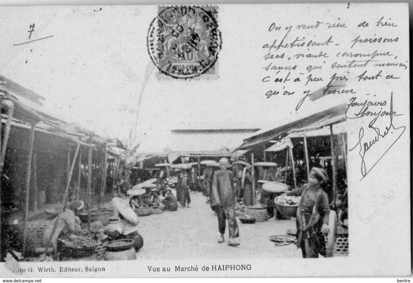 TONKIN - Vue Au Marché De Haïphong - Viêt-Nam