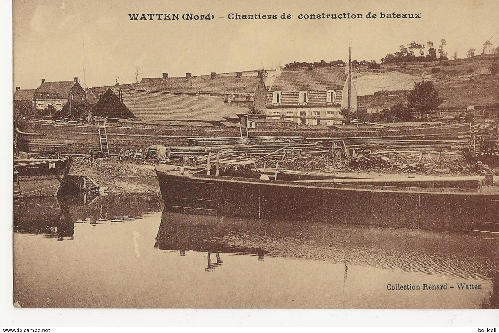 WATTEN (Nord)  Chantier De Construction De Bateaux - Autres & Non Classés