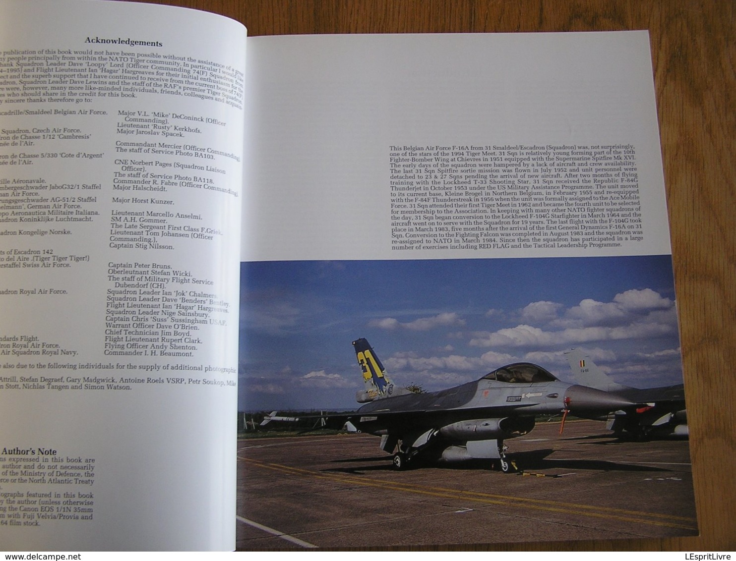 TIGER ! TIGRE ! TIGROS ! RAF Aviation Avion Aircraft F-16 Mirage F-104 Squadron NATO OTAN Tiger Meet Kleine Brogel BAF - Andere & Zonder Classificatie